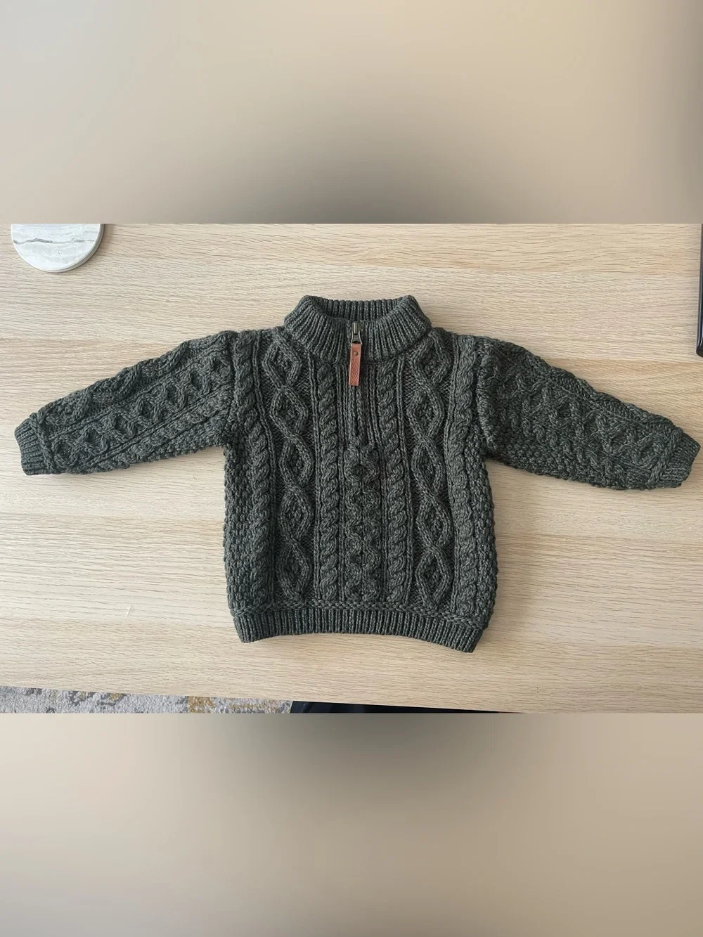 12-24 mos Green Winter Sweaters (x2) Bundle